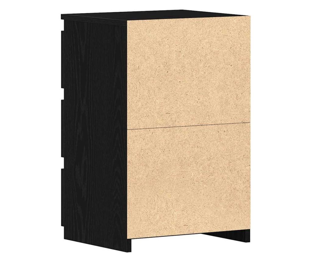 Crni ormarić za noćni ormarić 40 X 35 X 62,5 cm Kompozitno drvo - 9