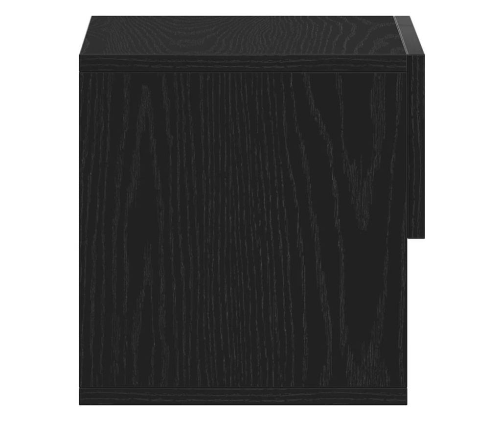 Crni ormarić za noćni ormarić od hrasta 46 X 29.5 X 30 cm od kompozitnog drveta - 8