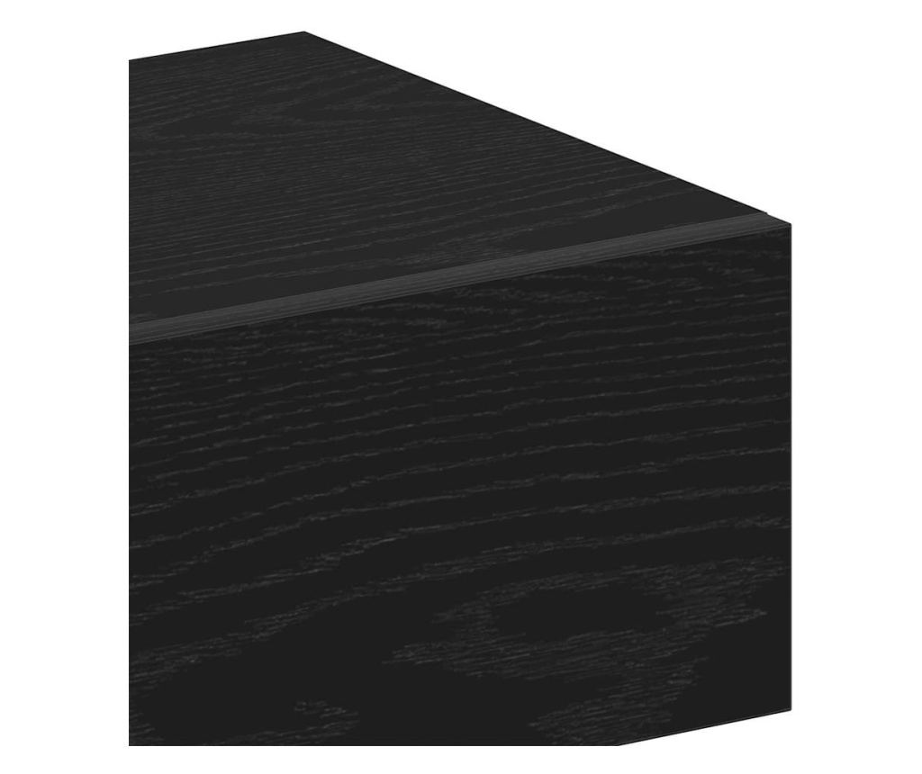 Crni ormarić za noćni ormarić od hrasta 46 X 29.5 X 30 cm od kompozitnog drveta - 9