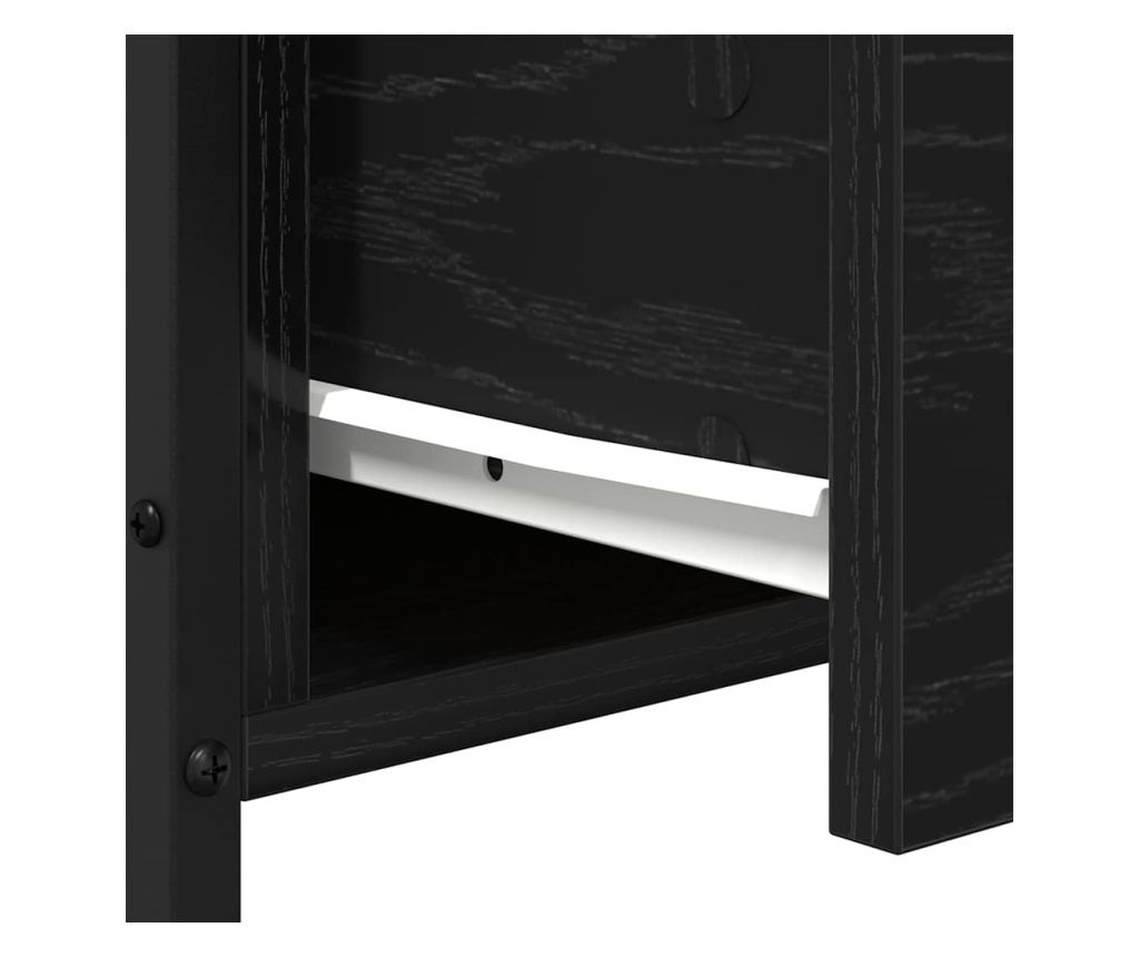 Noćni ormarić s ladicom crni hrast 34 x 35,5 x 70 cm - 10