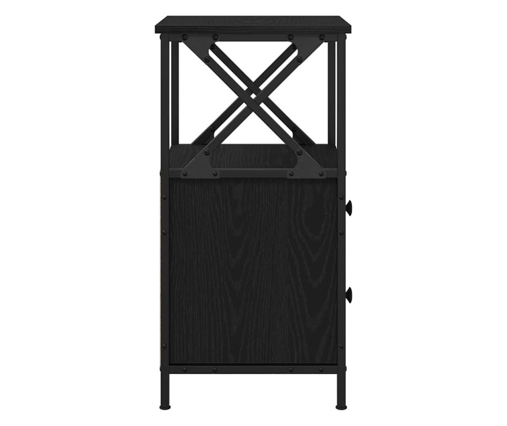 Noćni ormarić s ladicom 2 kom Crni hrast 34 x 35,5 x 70 cm - 9
