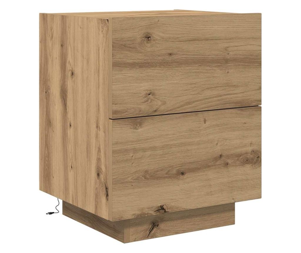 Noćni ormarić s ladicom (2 kom) - Artisan Oak - 7