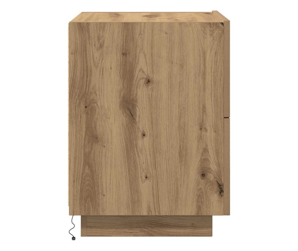 Noćni ormarić s ladicom (2 kom) - Artisan Oak - 9
