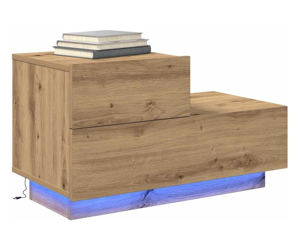 Artisan Oak Noćni Ormarić 70 X 36 X 40.5 Cm Kompozitno Drvo - 3