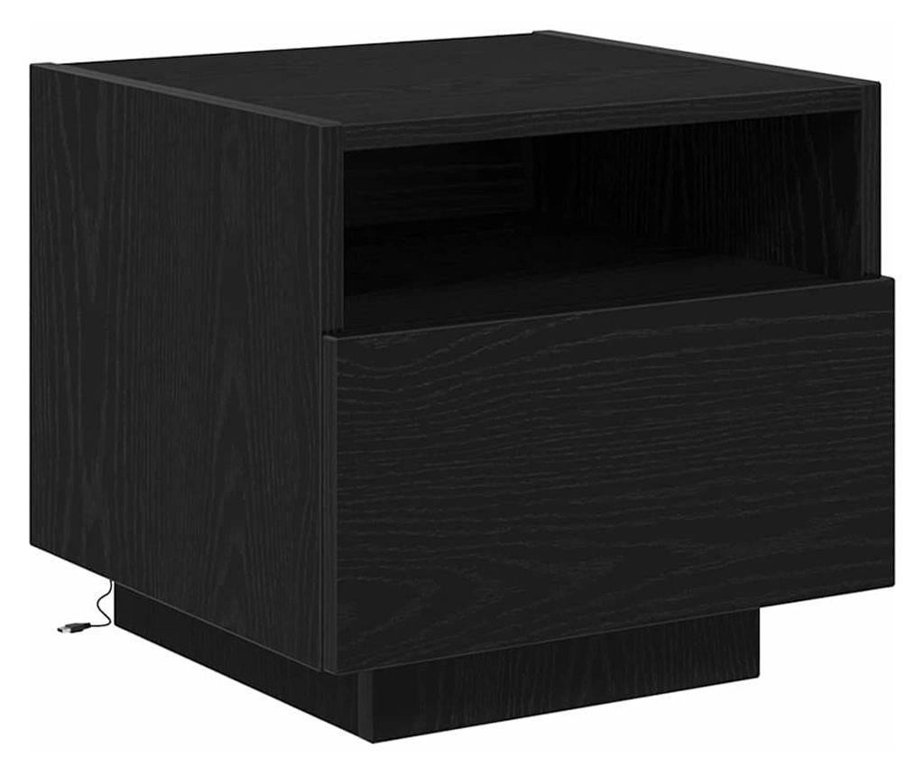 Noćni ormarić 2 kom Crni hrast 40 x 39 x 37 cm Kompozitno drvo - 11