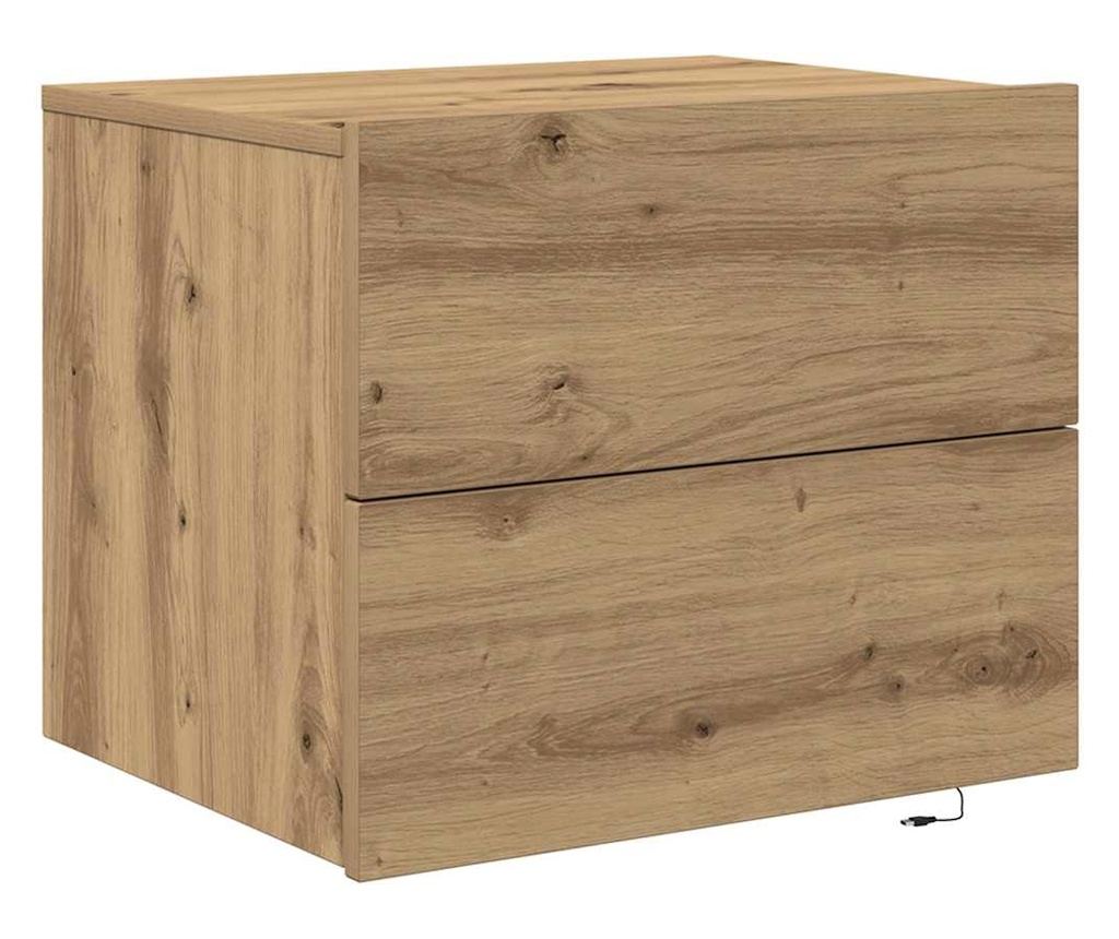 2 kom. Plutajući noćni ormarić Artisan Oak 50 x 39 x 41 cm - 7