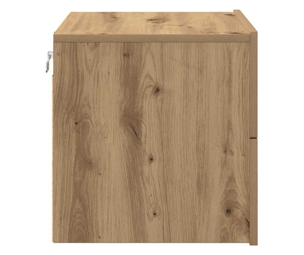 2 kom. Plutajući noćni ormarić Artisan Oak 50 x 39 x 41 cm - 9