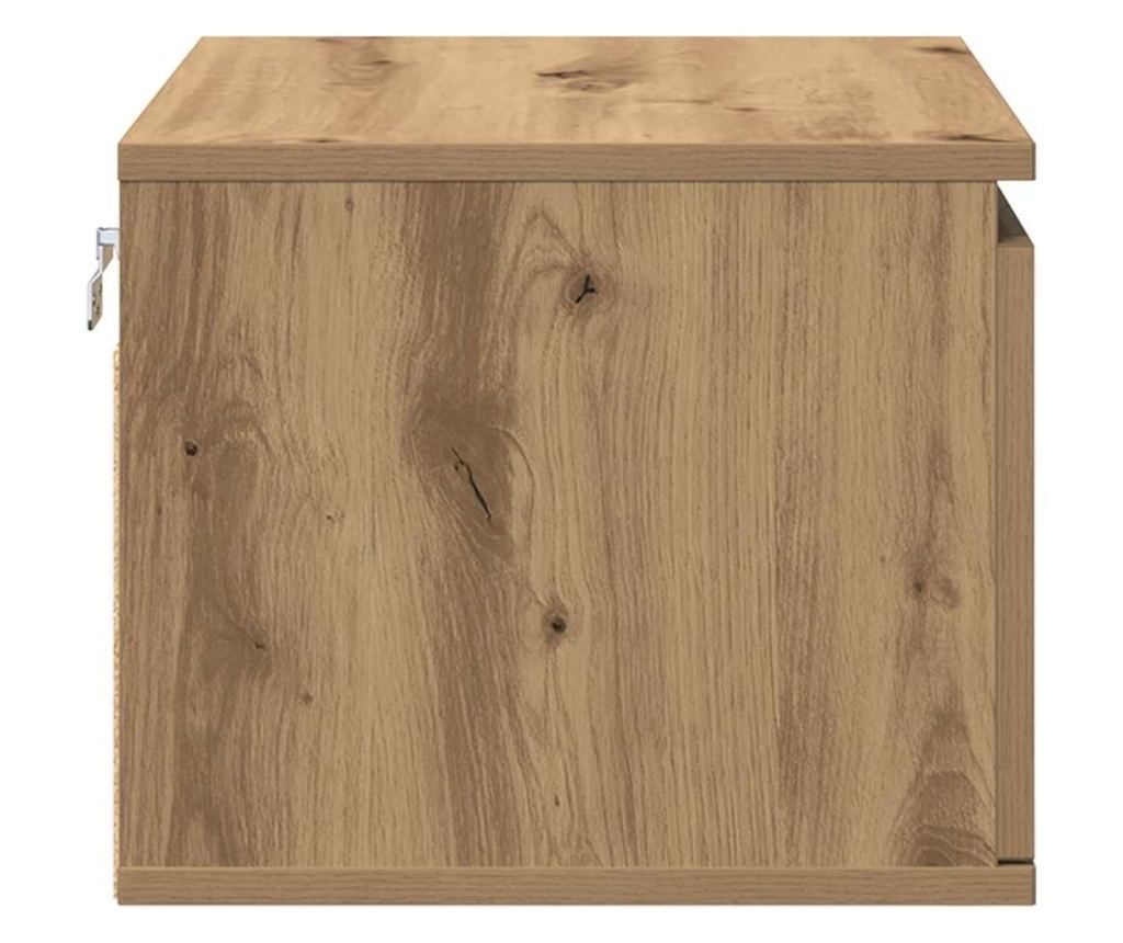 Plutajući noćni ormarić s ladicom, Artisan Oak, 50 x 36 x 30 cm - 7