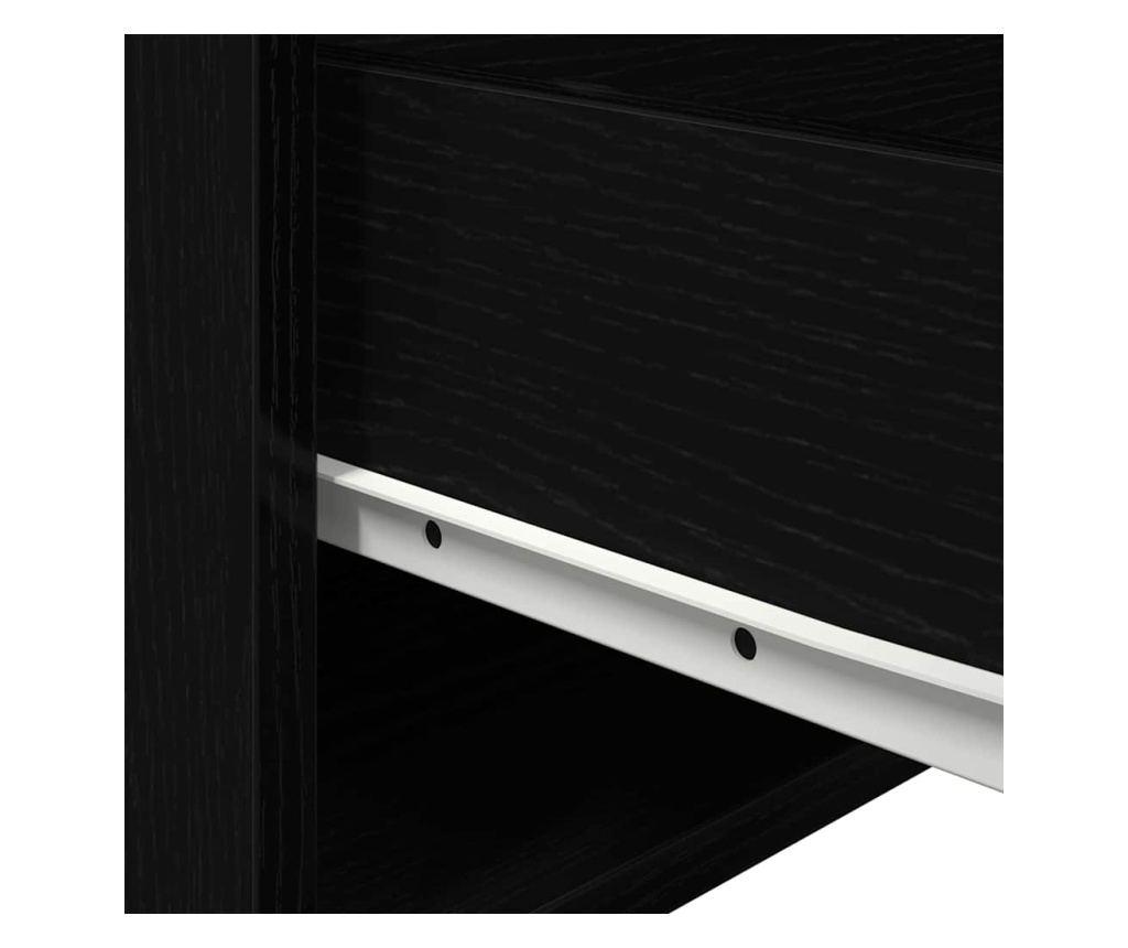 Crni hrast plutajući noćni ormarić 50 x 36 x 30 cm kompozitno drvo - 17