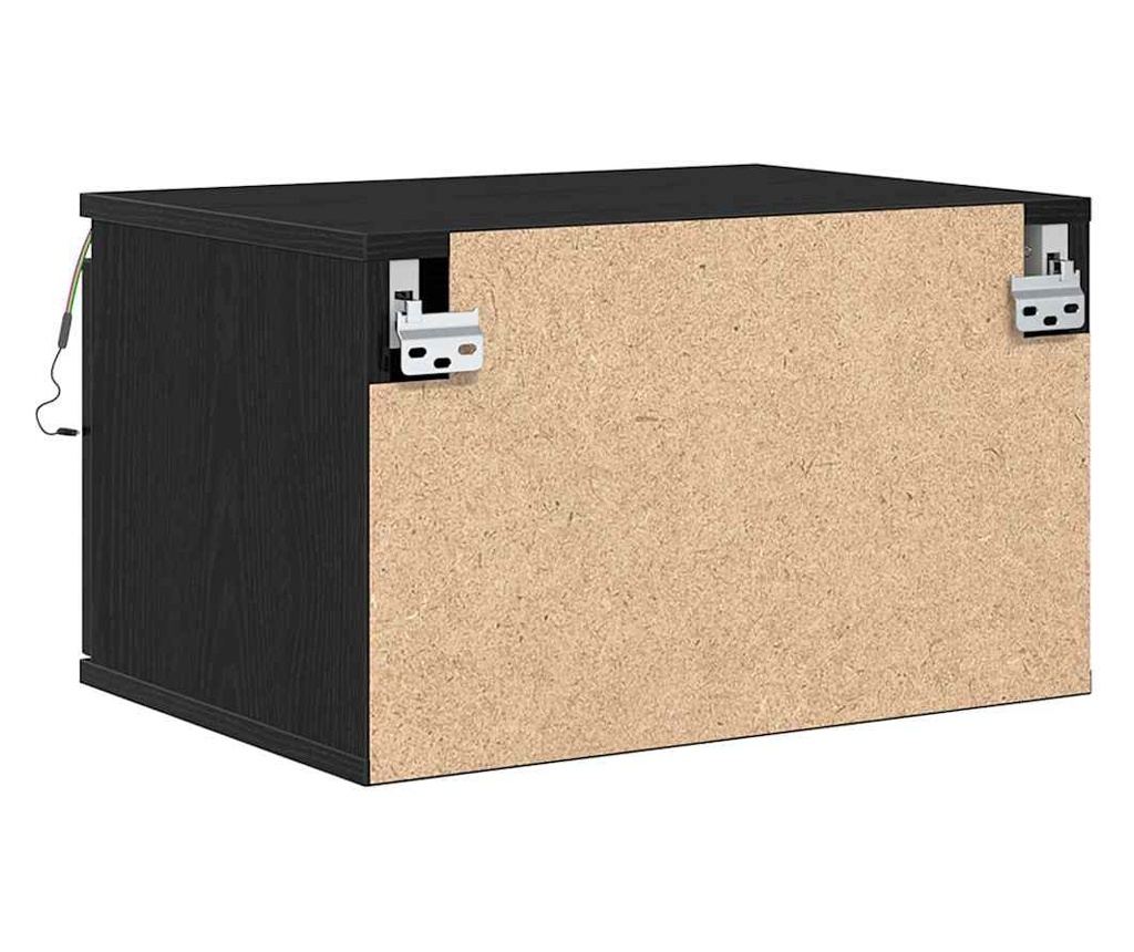 Plutajući noćni ormarić s 2 ladice, crni hrast, 50 x 36 x 30 cm - 19