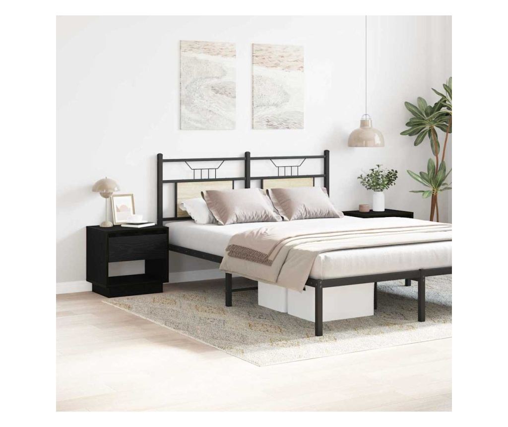 Noćni ormarić 2 kom Crni hrast 45 x 34 x 44 cm Kompozitno drvo - 4