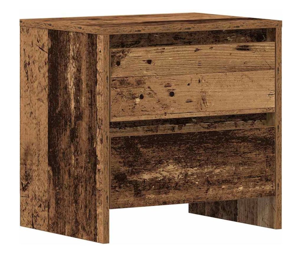 Noćni ormarić s ladicom 2 kom staro drvo 45 x 34 x 44,5 cm - 6
