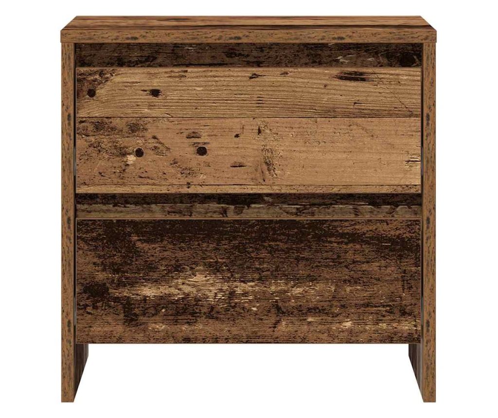 Noćni ormarić s ladicom 2 kom staro drvo 45 x 34 x 44,5 cm - 7