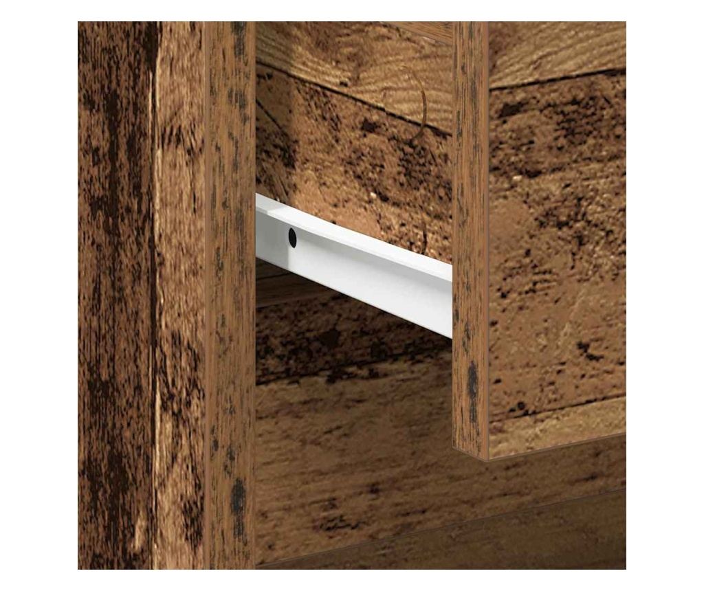 Noćni ormarić s ladicom 2 kom staro drvo 45 x 34 x 44,5 cm - 11
