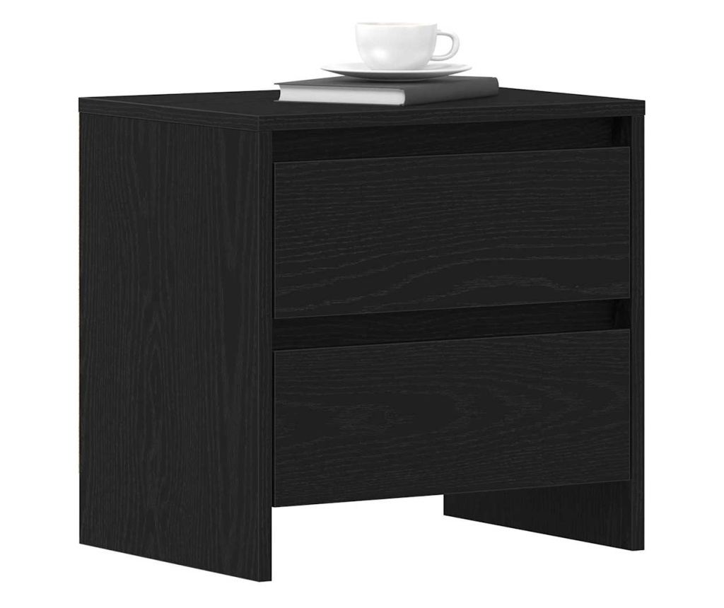 Noćni ormarić s ladicom (2 komada) Crni hrast 45 x 34 x 44,5 cm - 5