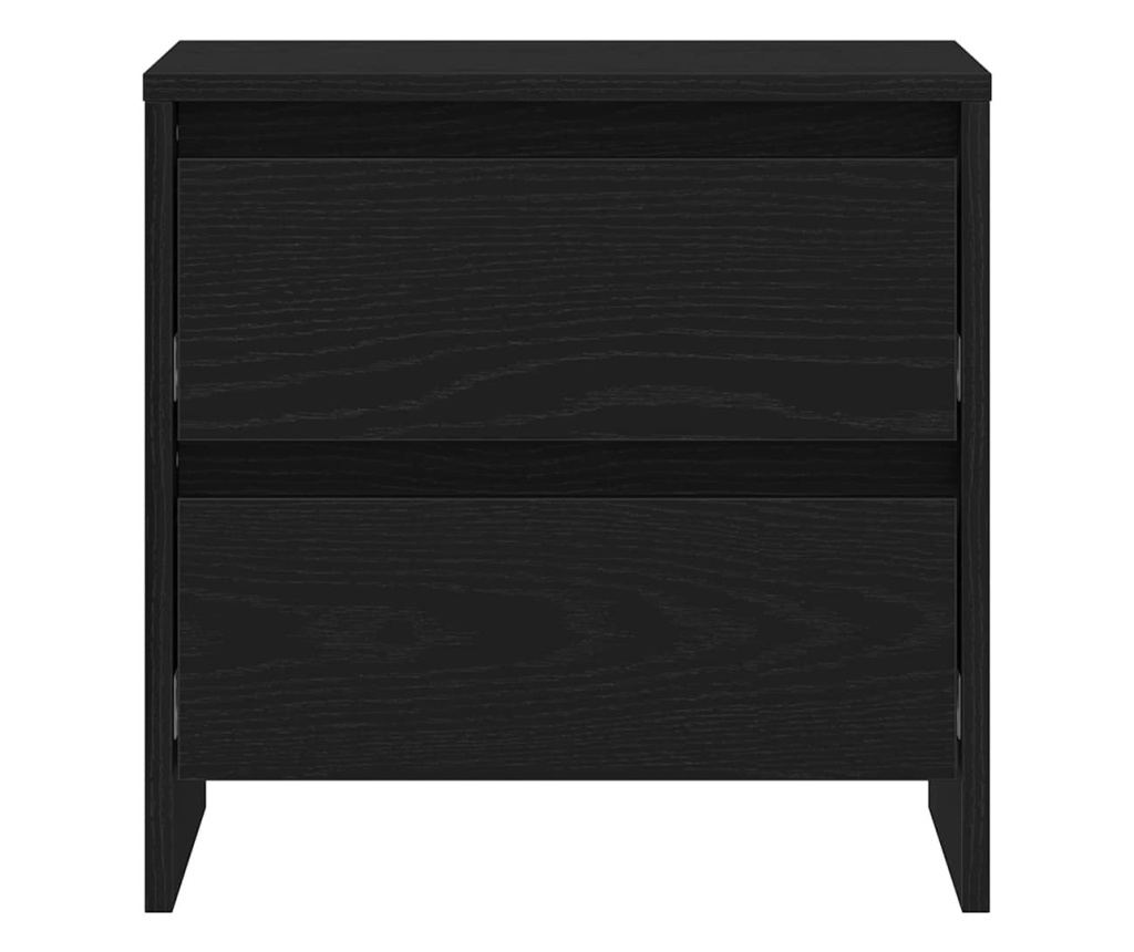 Noćni ormarić s ladicom (2 komada) Crni hrast 45 x 34 x 44,5 cm - 13