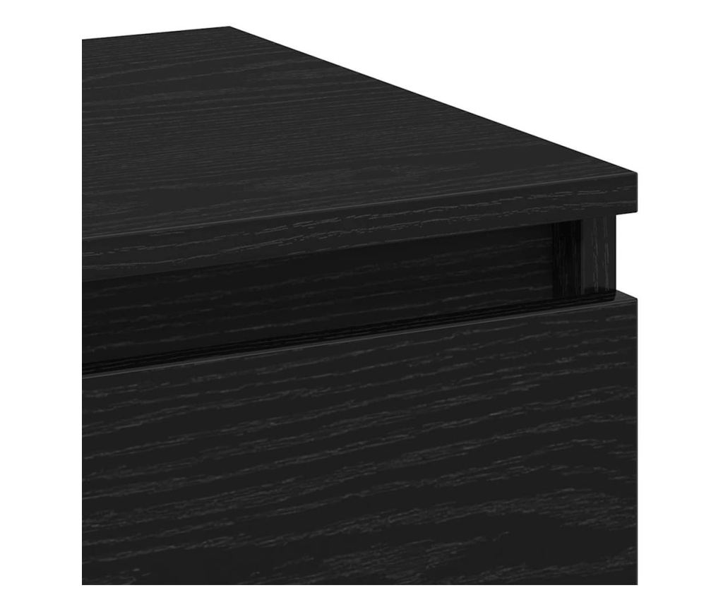 Crni ormarić za noćni ormarić od kompozitnog drveta, 40 x 35 x 70 cm - 9