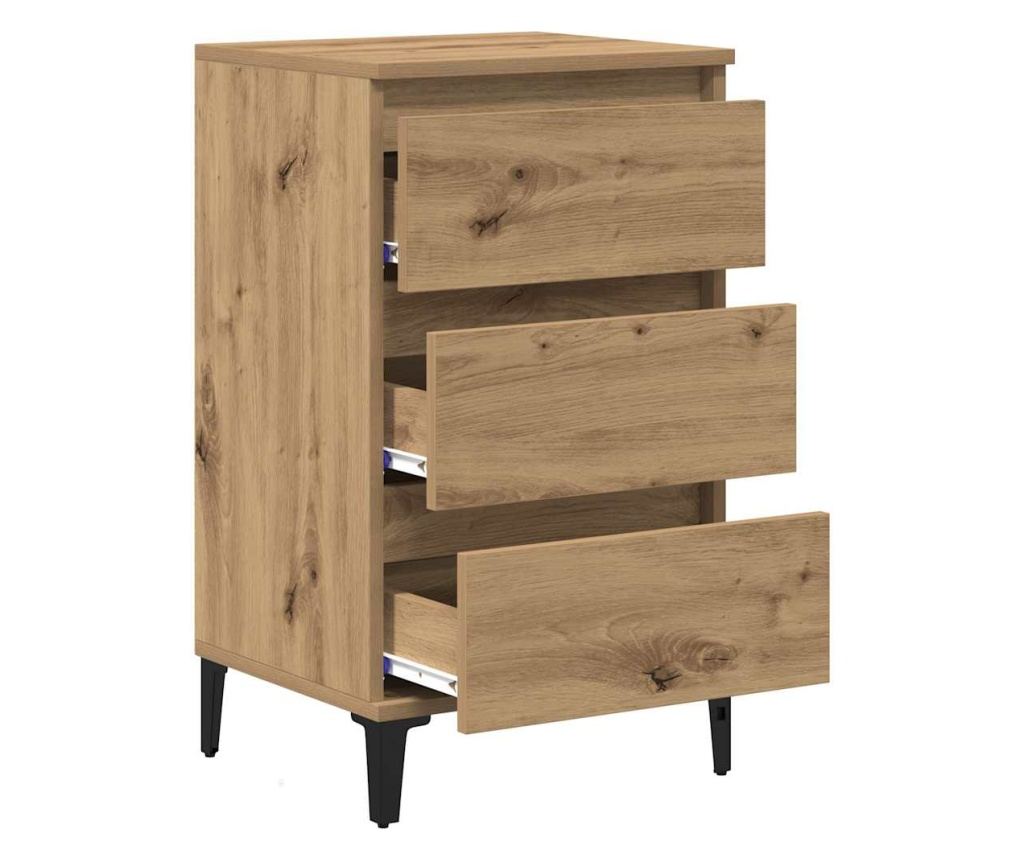 Artisan Oak Noćni Ormarić 40 X 35 X 70 Cm Kompozitno Drvo - 5