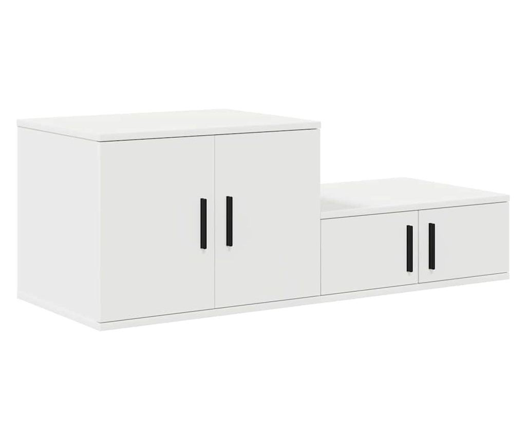Bijeli ormarić za pohranu 127 x 41 x 40 cm Kompozitno drvo - 5