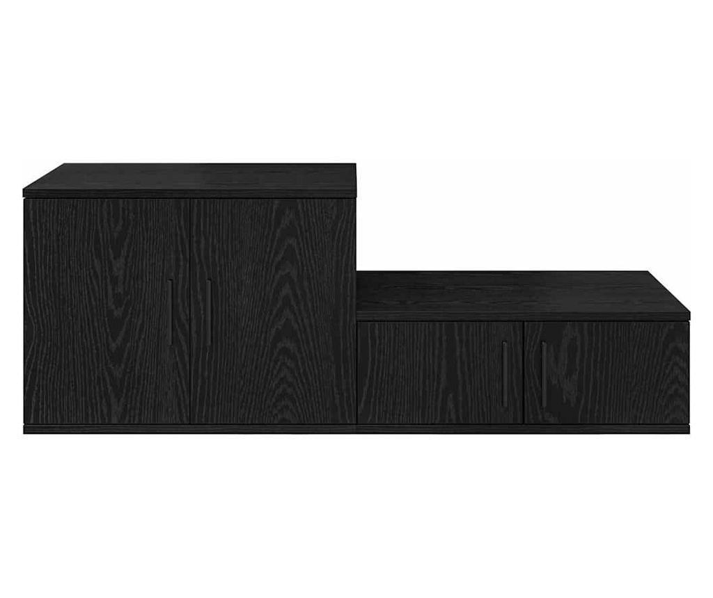 Crni hrast ormarić za pohranu 127 x 41 x 40 cm, kompozitno drvo - 7