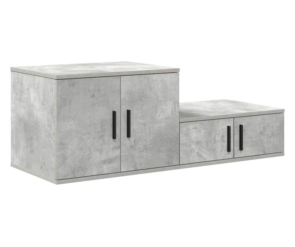 Ormarić za pohranu Concrete Gray 118 x 41 x 40 cm Kompozitno drvo - 5