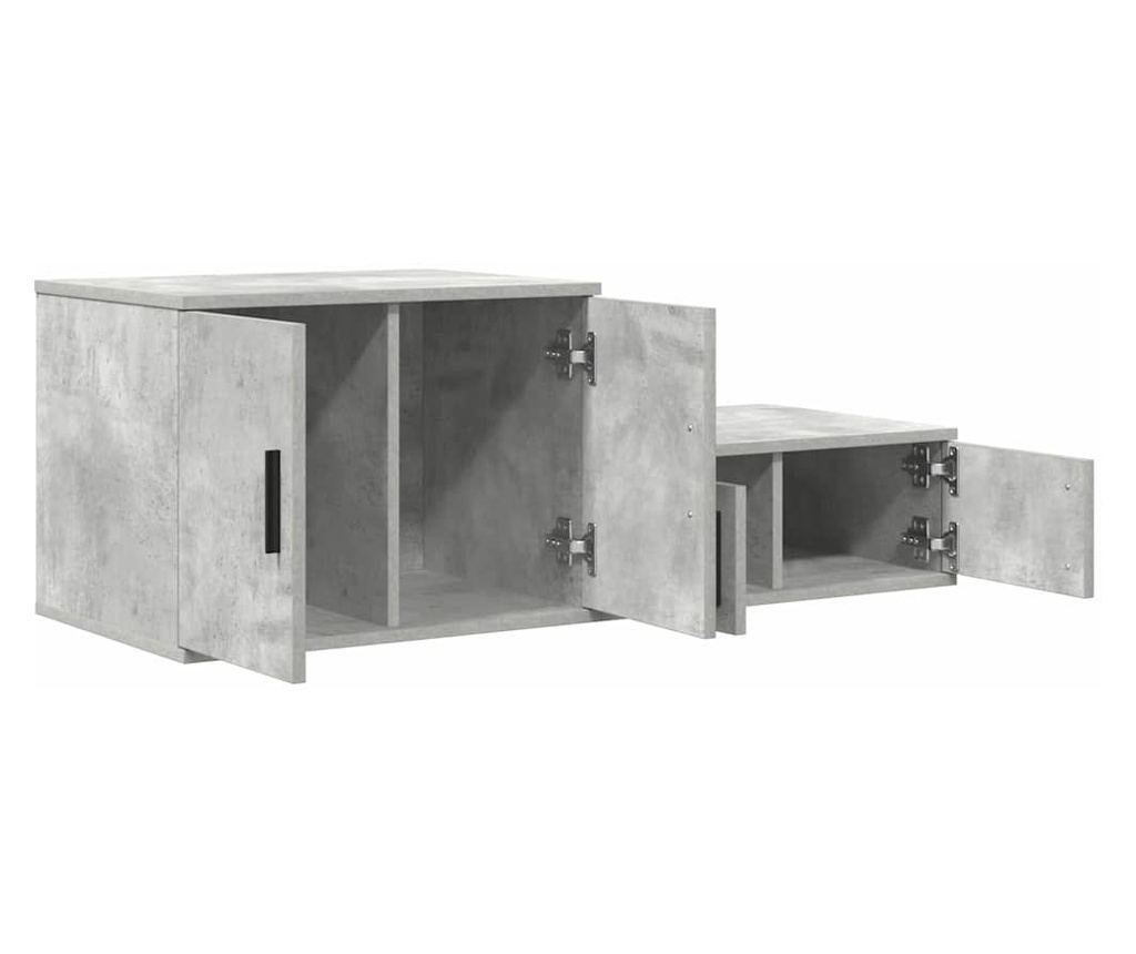 Ormarić za pohranu Concrete Gray 118 x 41 x 40 cm Kompozitno drvo - 6