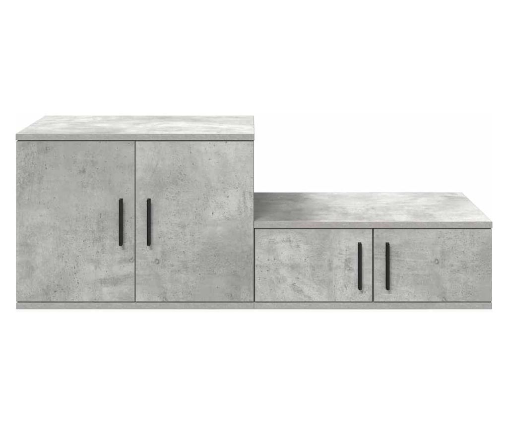 Ormarić za pohranu Concrete Gray 118 x 41 x 40 cm Kompozitno drvo - 7