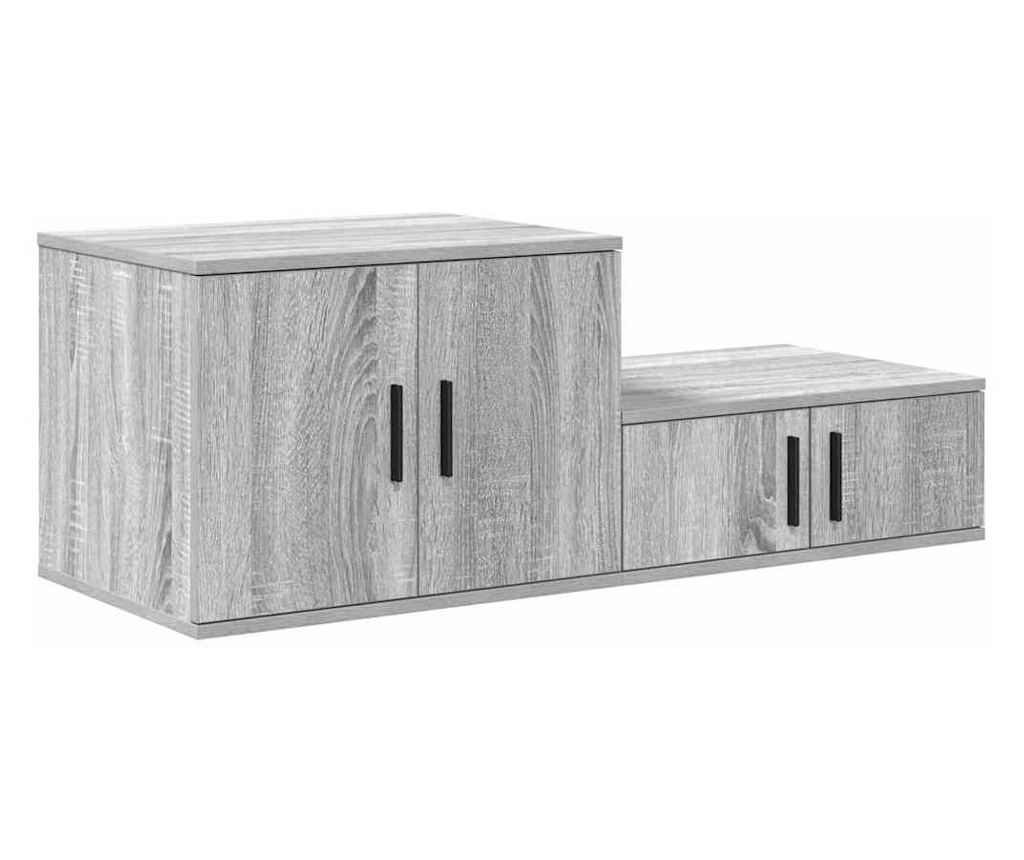 Sonoma sivi ormarić za pohranu 118 x 41 x 40 cm, kompozitno drvo - 5