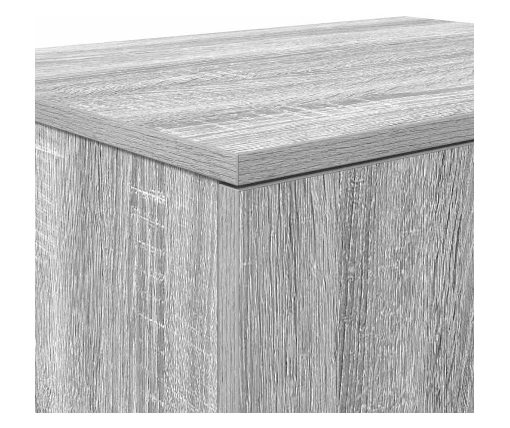 Sonoma sivi ormarić za pohranu 118 x 41 x 40 cm, kompozitno drvo - 10