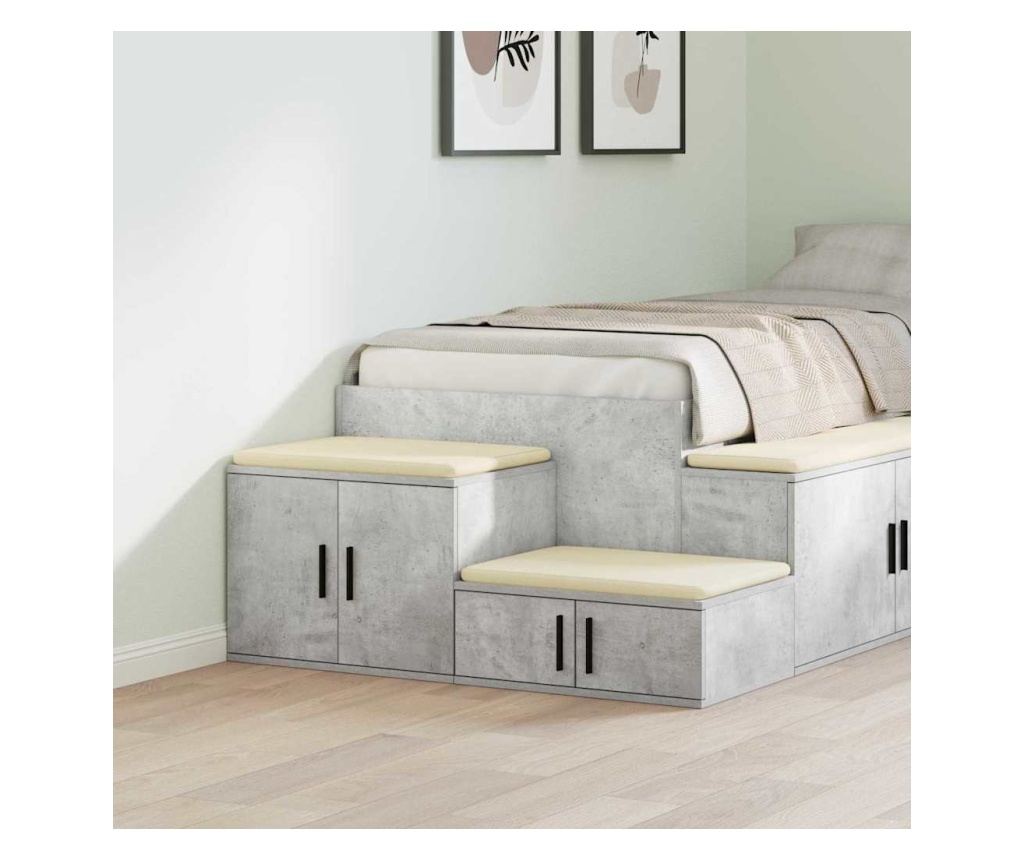 Ormarić za pohranu Concrete Gray 118 x 41 x 40 cm Kompozitno drvo - 2