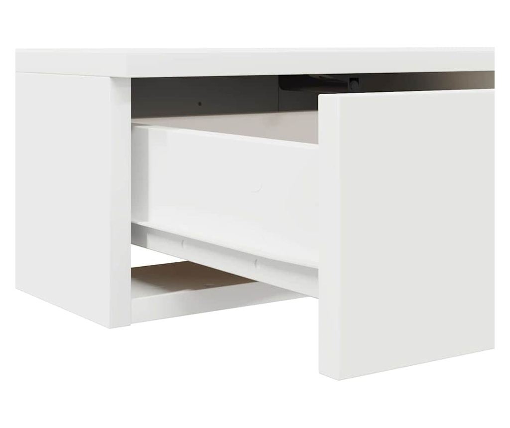 Bijeli noćni ormarić s ladicom - 100 x 36.5 x 16.5 cm, kompozitno drvo - 9