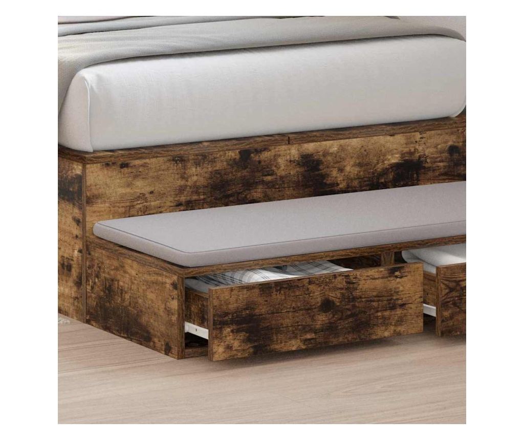 Noćni ormarić s ladicom Smoked Oak 75 X 36.5 X 16.5 Cm - 4