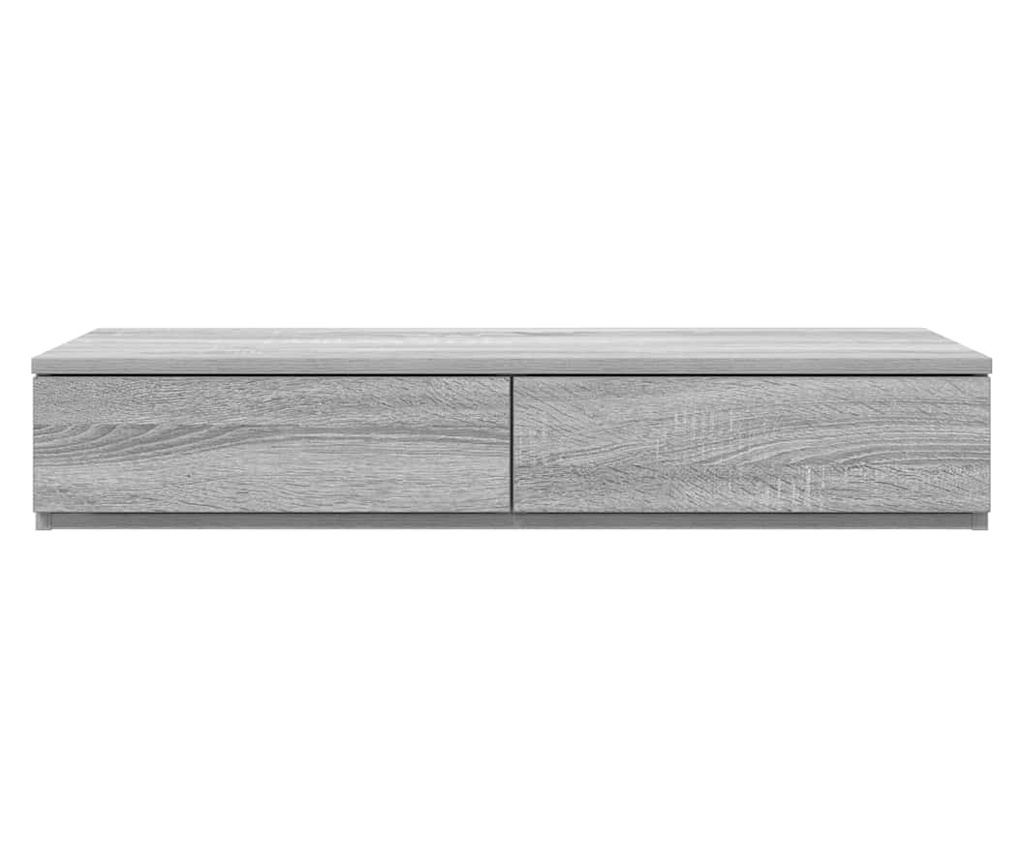 Sonoma sivi noćni ormarić s ladicama 90 x 36.5 x 16.5 cm, kompozitno drvo - 6