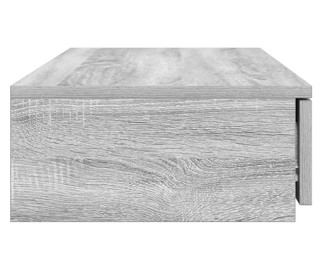 Sonoma sivi noćni ormarić s ladicama 90 x 36.5 x 16.5 cm, kompozitno drvo - 7