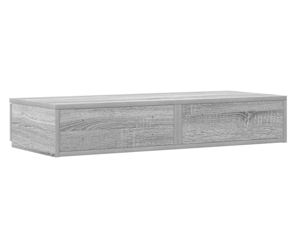 Sonoma sivi noćni ormarić s ladicama 90 x 36.5 x 16.5 cm, kompozitno drvo - 8