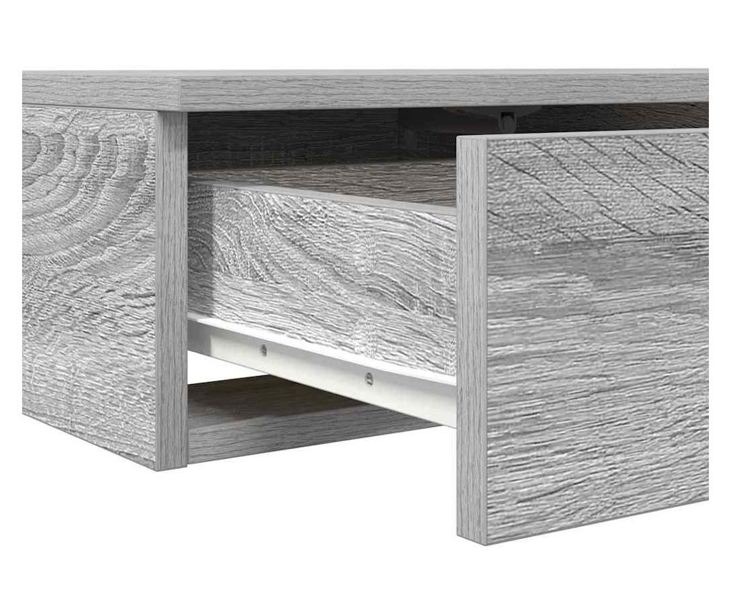 Sonoma sivi noćni ormarić s ladicama 90 x 36.5 x 16.5 cm, kompozitno drvo - 9