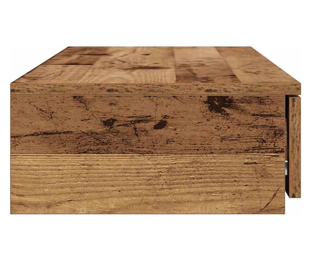 Noćni ormarić s ladicom - Staro drvo - 90 x 36.5 x 16.5 cm - Kompozitno drvo - 7
