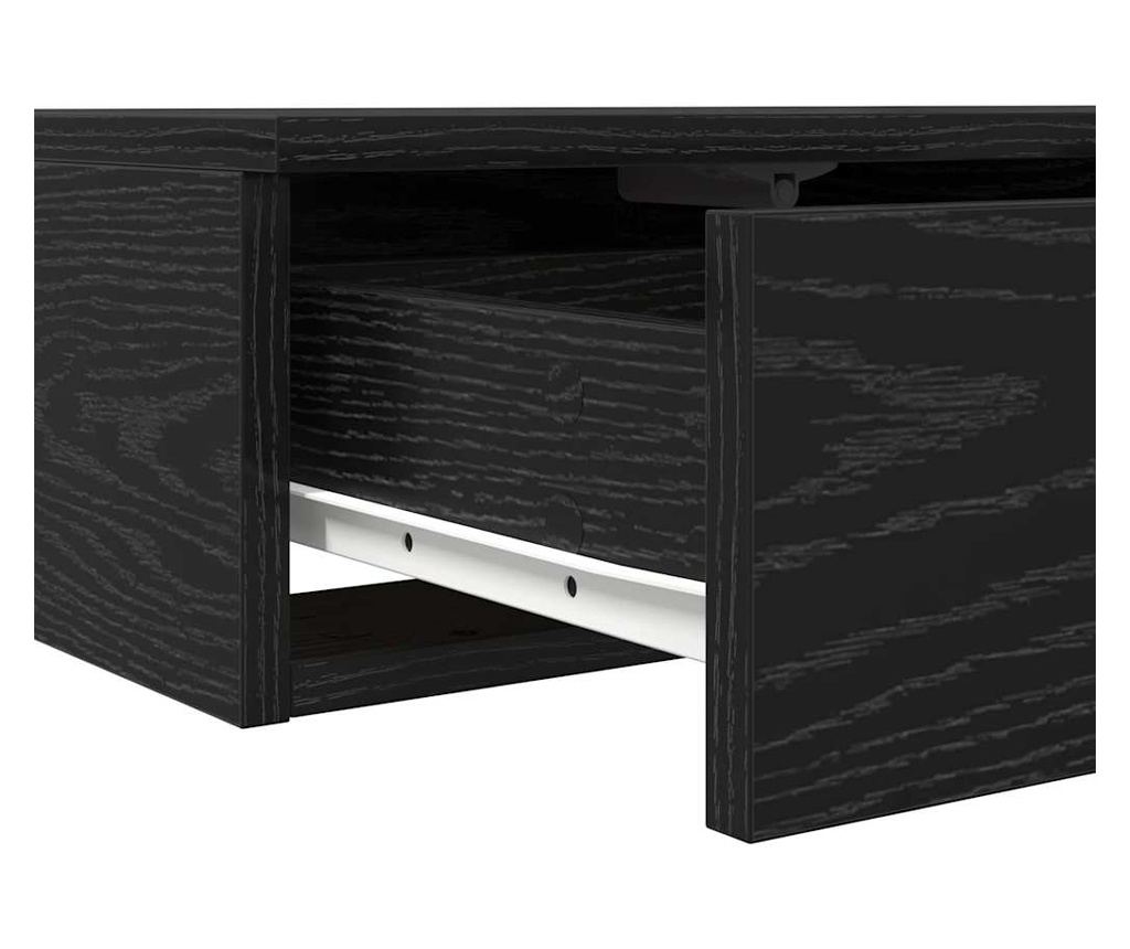 Ladica za krevet crni hrast 200 x 36,5 x 16,5 cm - 9