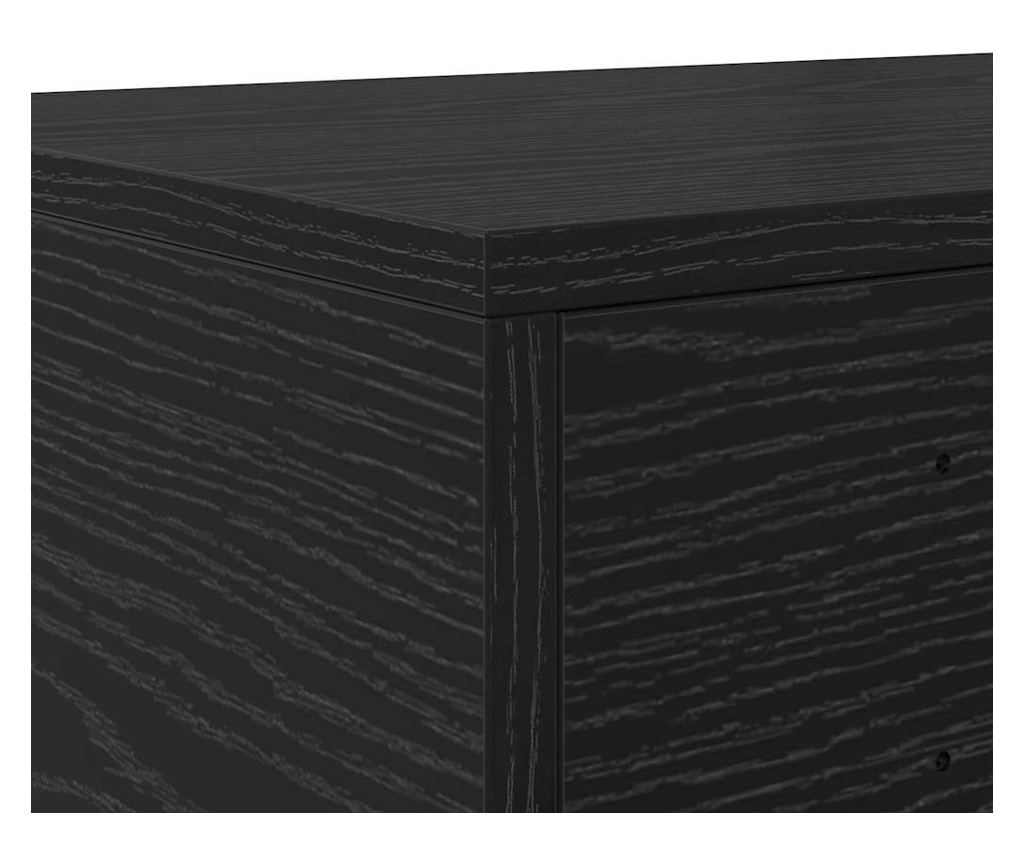 Noćni ormarić s ladicom, crni hrast, 180 x 36,5 x 16,5 cm - 10