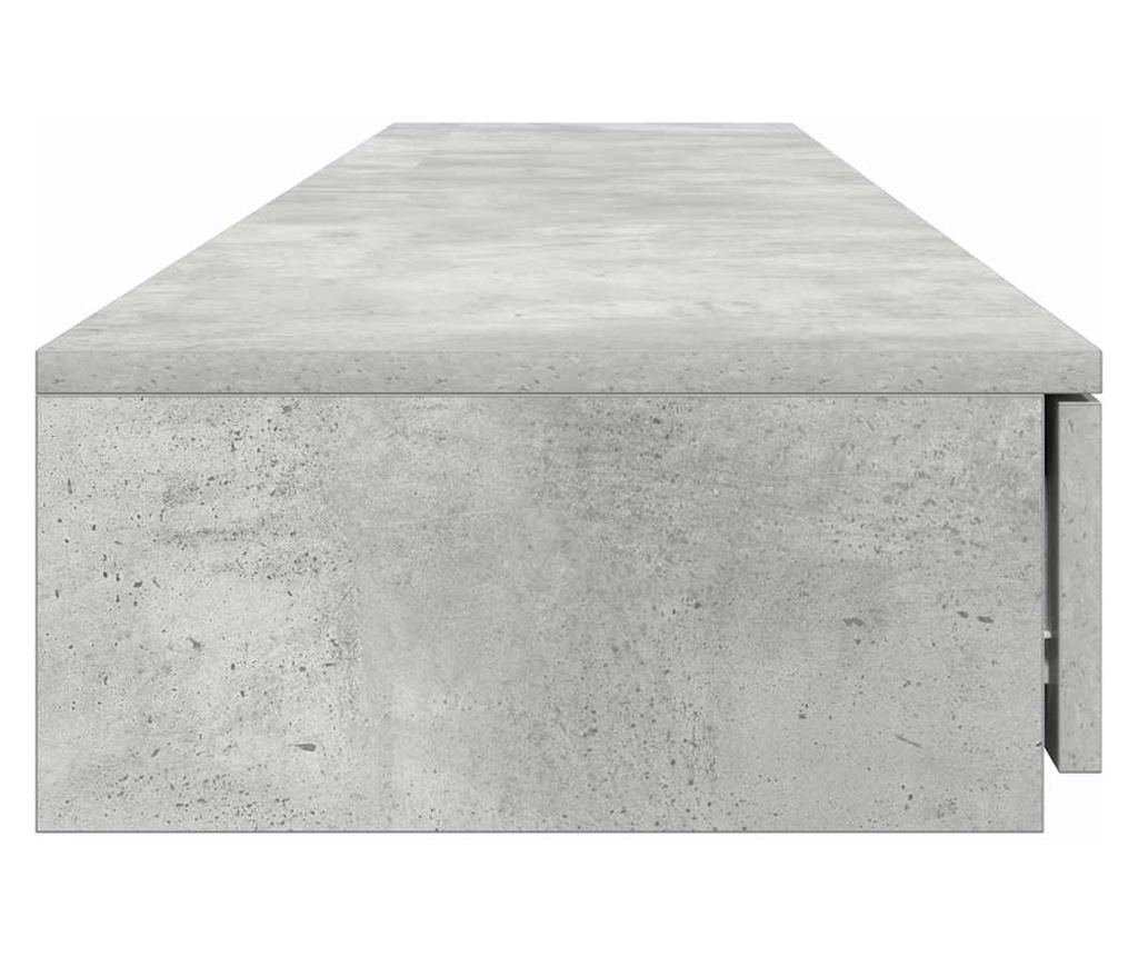 Ladica za krevet betonsko siva 180 x 36,5 x 16,5 cm kompozitno drvo - 7