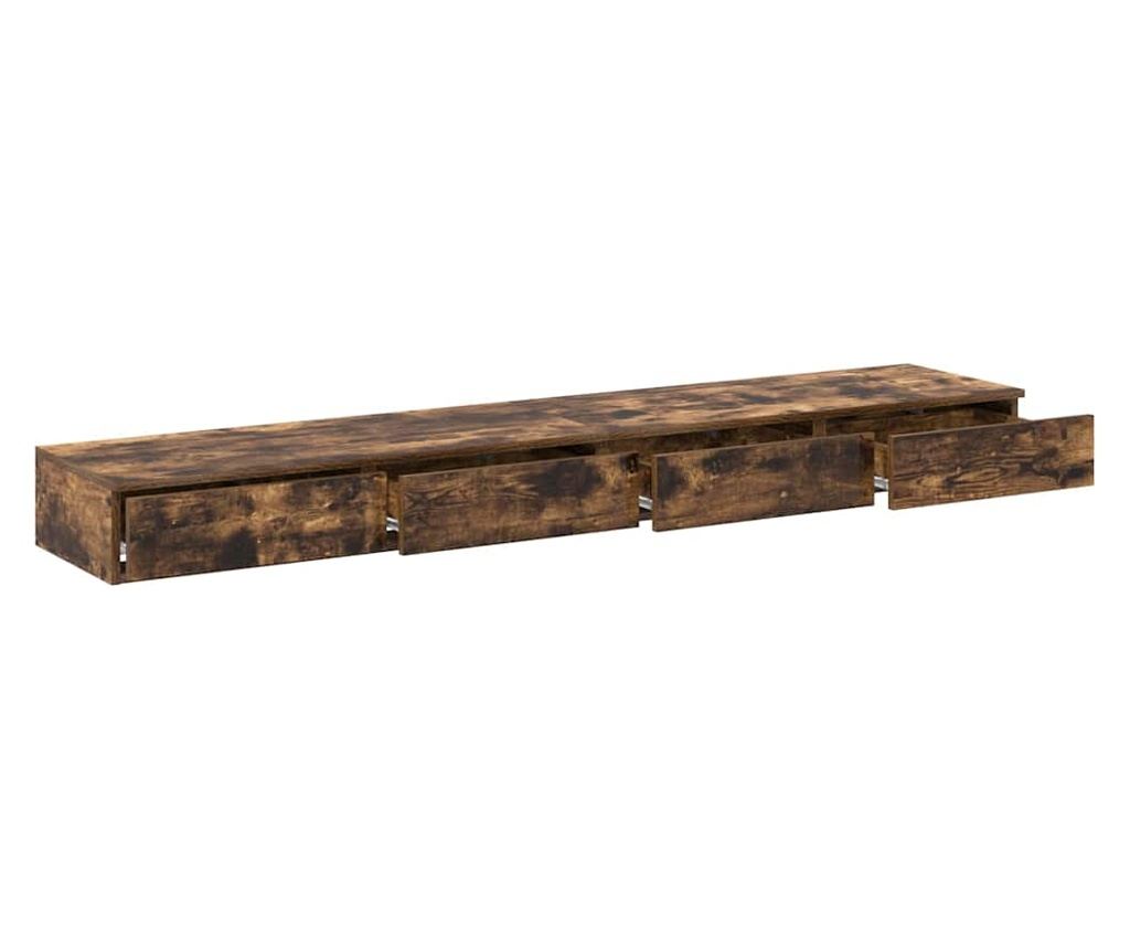 Ladica za krevet od dimljenog hrasta, 180 x 36,5 x 16,5 cm - 5
