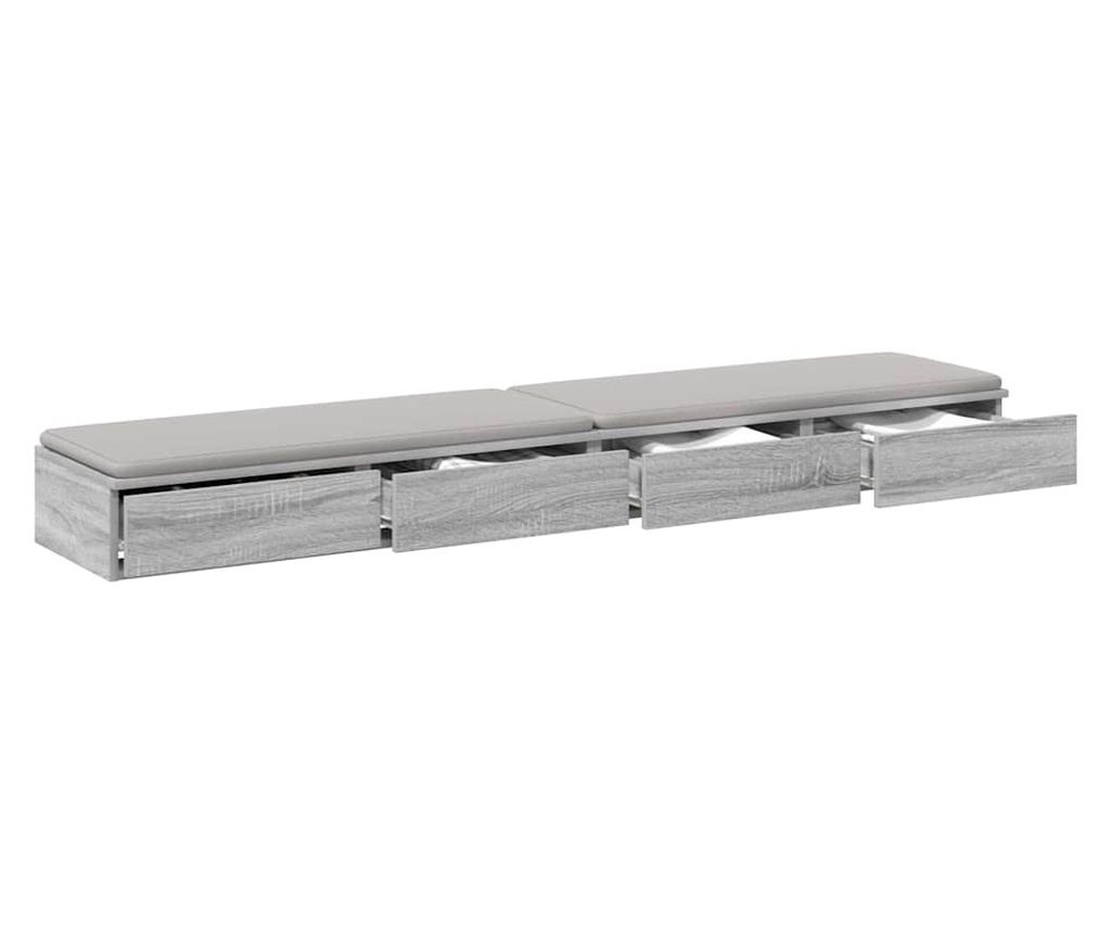 Ladica za krevet Sonoma siva 200 x 36,5 x 16,5 cm - 3