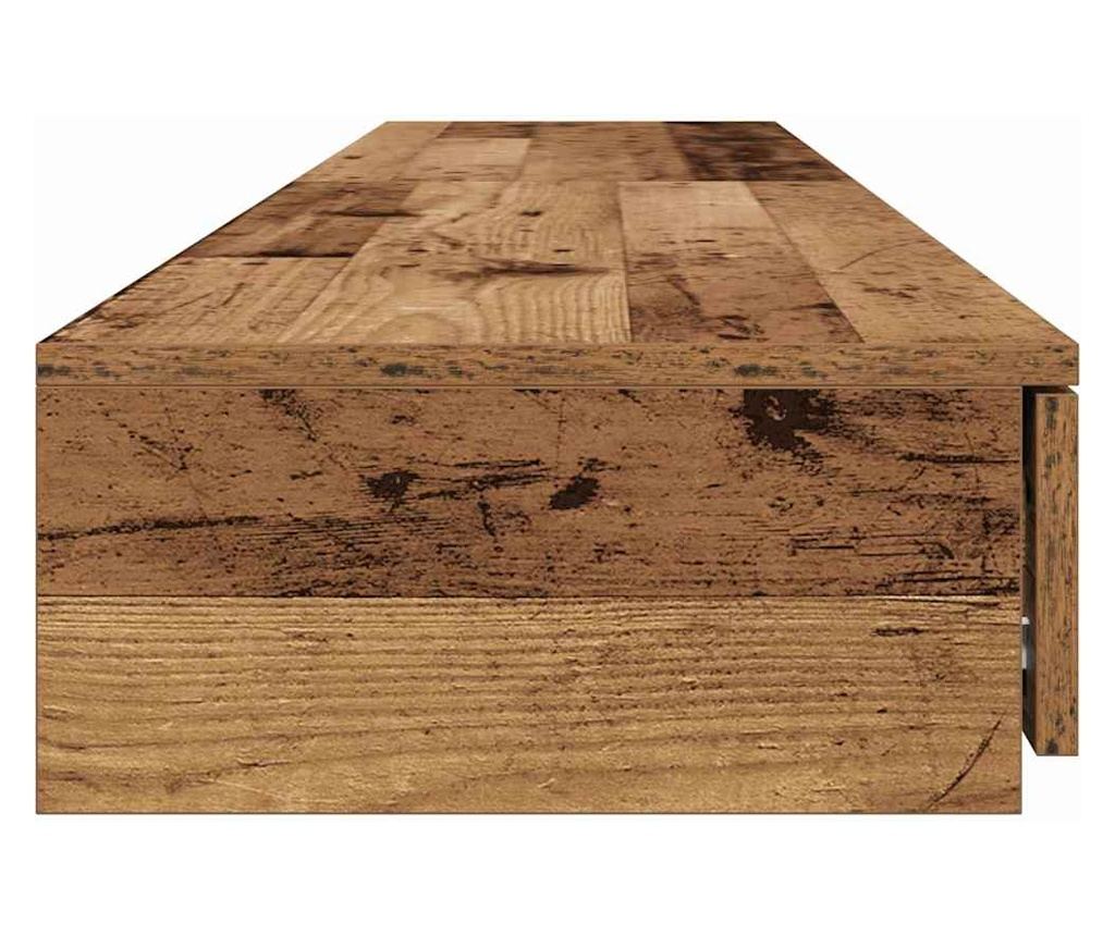 Noćni ormarić s ladicom, staro drvo, 180 x 36,5 x 16,5 cm - 7