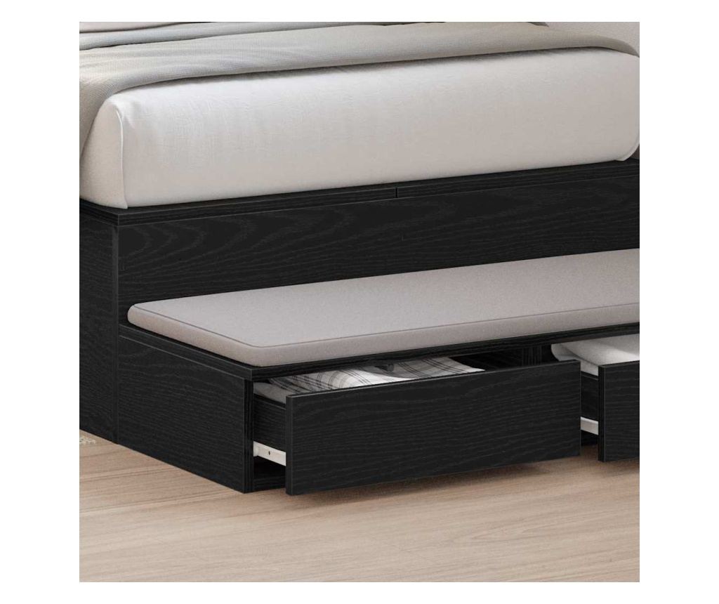 Ladica za krevet crni hrast 80 x 36,5 x 16,5 cm - 4