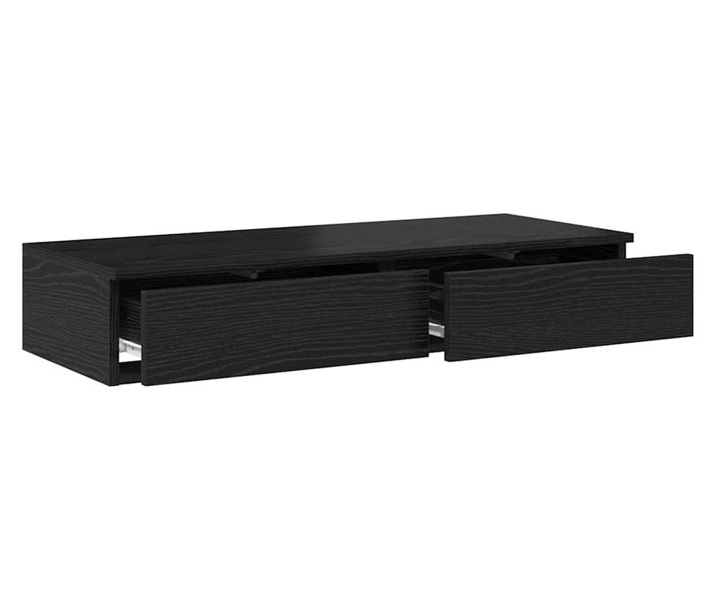 Ladica za krevet crni hrast 80 x 36,5 x 16,5 cm - 5
