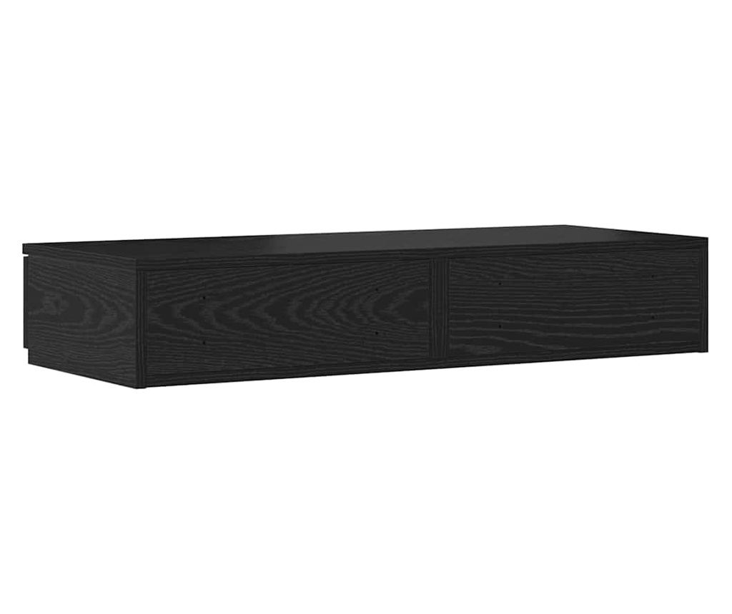 Ladica za krevet crni hrast 80 x 36,5 x 16,5 cm - 8