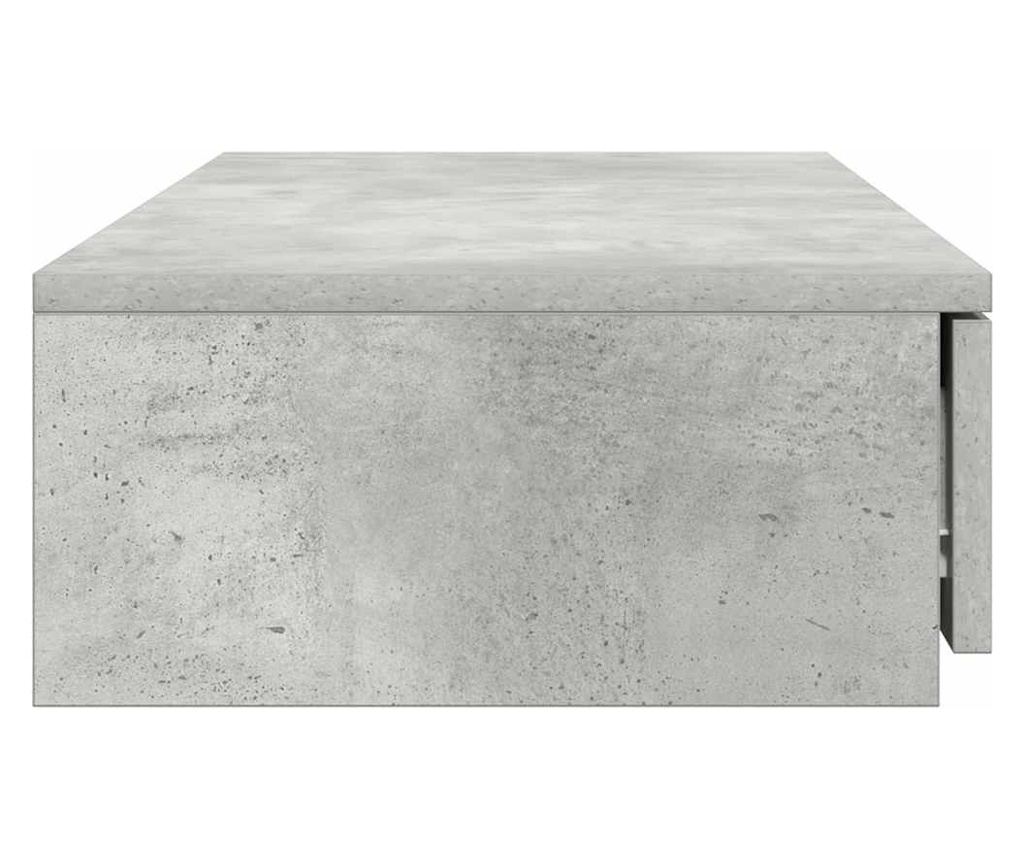 Noćni ormarić s ladicama, betonsko siva, 75 x 36.5 x 16.5 cm, kompozitno drvo - 7