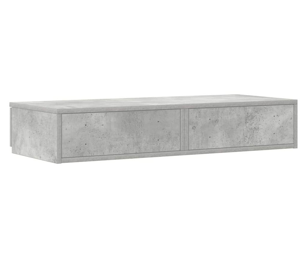Noćni ormarić s ladicama, betonsko siva, 75 x 36.5 x 16.5 cm, kompozitno drvo - 8