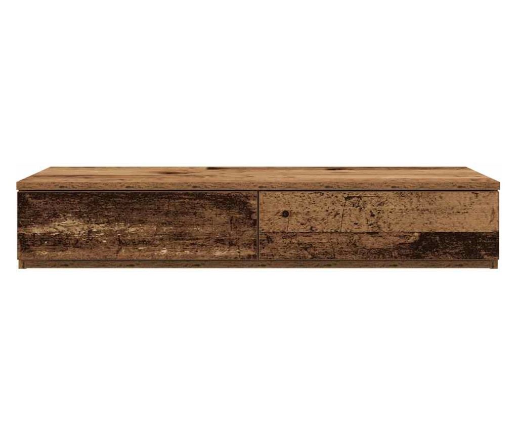 Noćni ormarić s ladicom - Staro drvo - 90 x 36.5 x 16.5 cm - Kompozitno drvo - 6