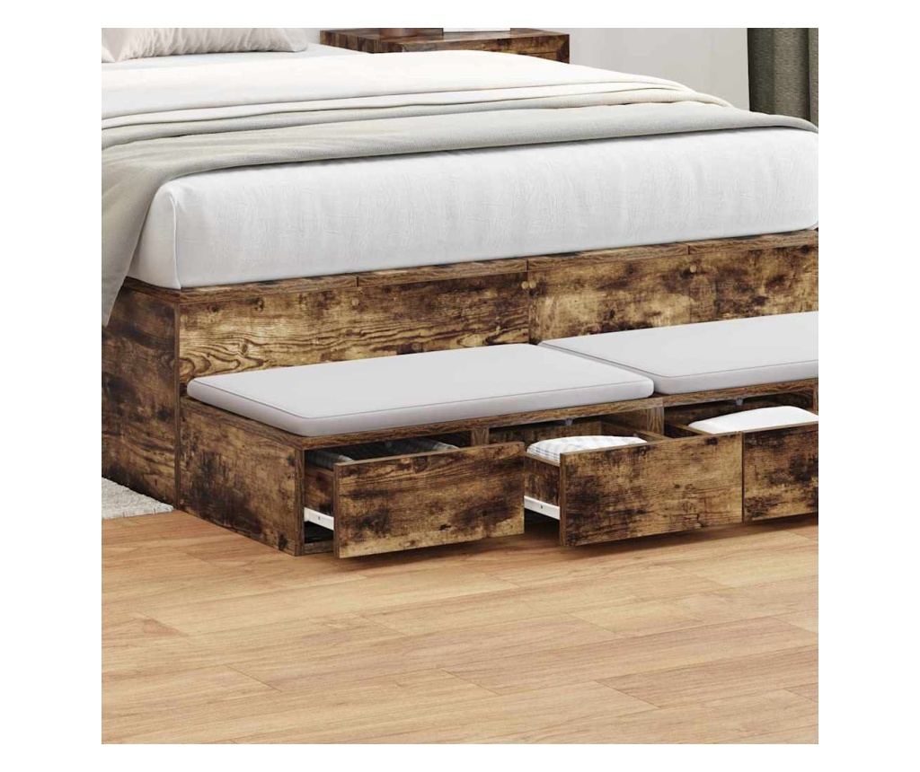 Noćni ormarić s ladicom Smoked Oak 120 X 36.5 X 16.5 cm - 7